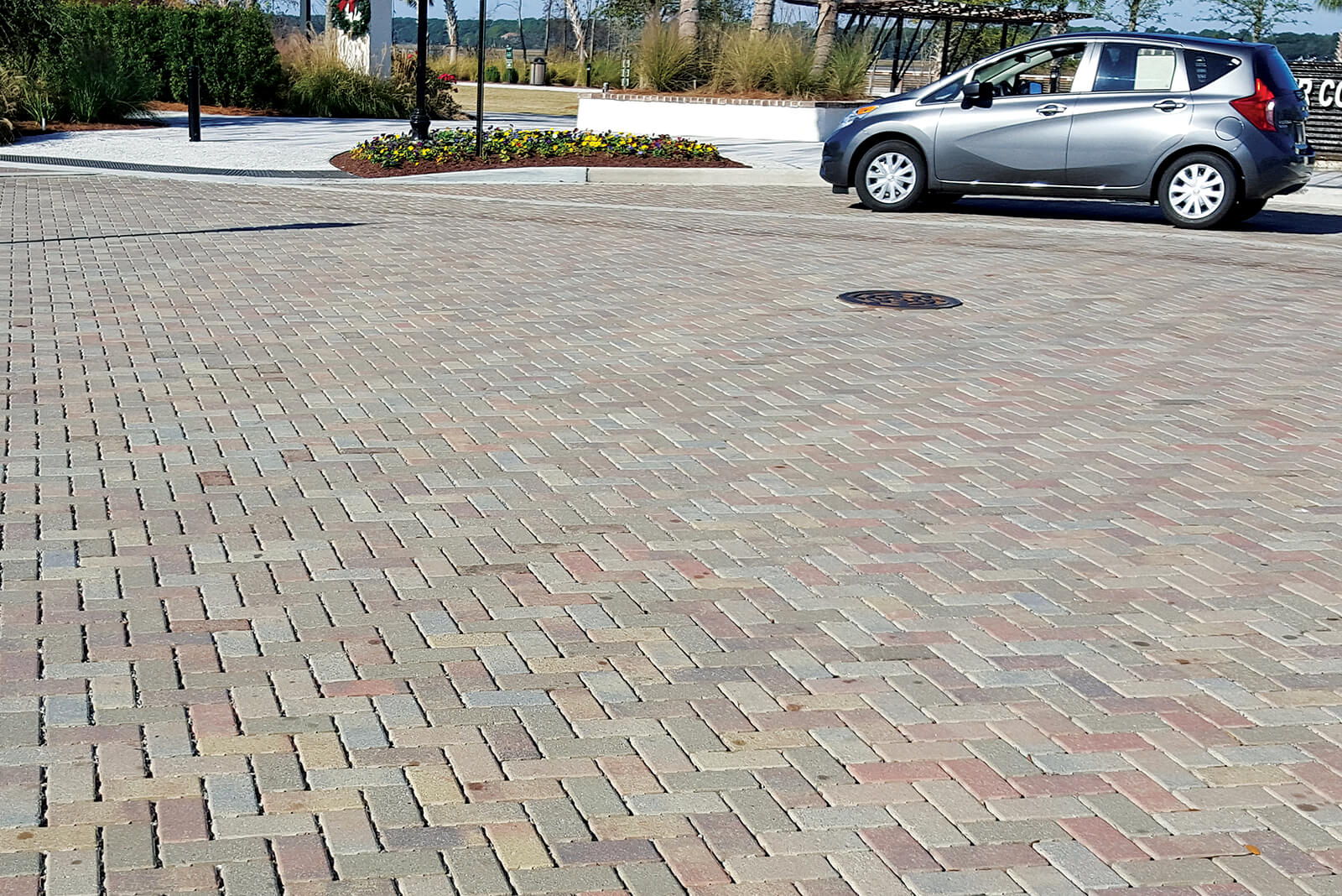 Permeable interlocking concrete pavement.